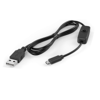 1.5m black Micro usb 5pin Male to USB 2.0 A type male on/off switch cable