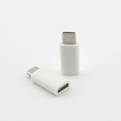 Black/White USB Type C male to Type C female adapter