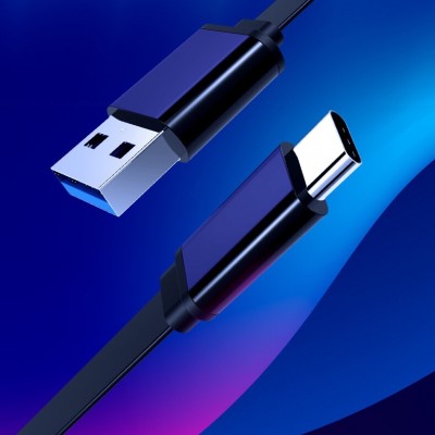 5Gbps 3A Flat USB 3.0 Type C male to USB 3.0 A male data transfer power charge cable for phone/laptop