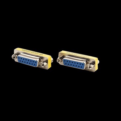 HD New 15 VGA SVGA cabletolink stock Female to Female Gender Changer Adapter