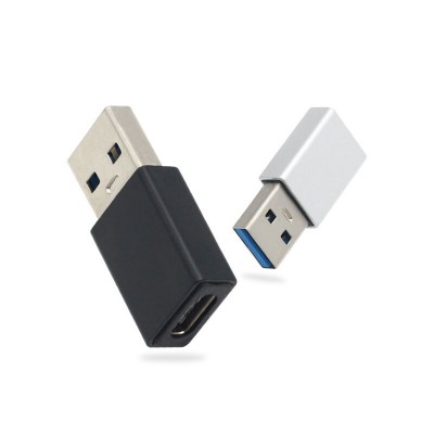 Black/White DATA Charge OTG USB 2.0 A male to USB Type C female adapter