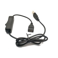 1.5m black 20#*2c  USB 2.0 A type Extension cable with on/off switch