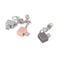 Metal OTG Connecter USB A to Micro USB Adaptor Data Syncing and Charging keychain