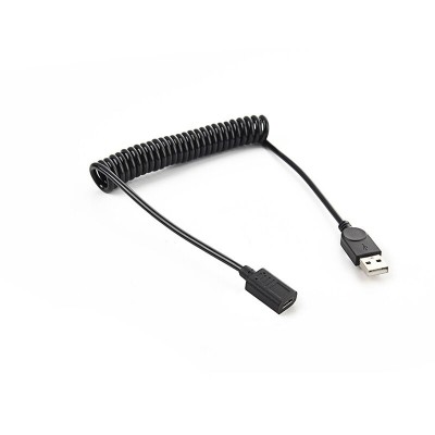 1.5m spring OTG Data charging USB 2.0 A male to USB Type C female cable