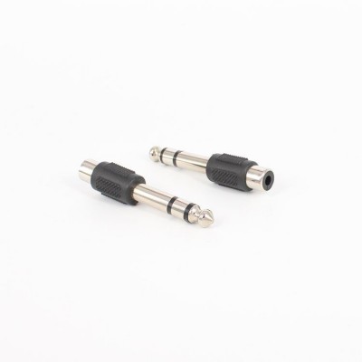 Nickle Plated 6.35mm male to RCA Female adapter