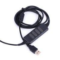 USB QD adapter cable*DA80 compatible with Plantronics and Jabra headset with volume and Mute controller